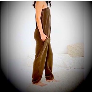 EUC Urban Outfitters brown tube top jumpsuit